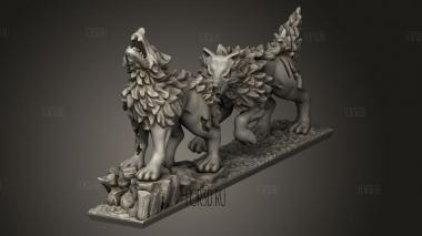 Ужасные волки 3d stl модель для ЧПУ