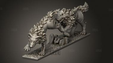 Ужасные волки 3d stl модель для ЧПУ