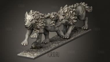 Ужасные волки 3d stl модель для ЧПУ