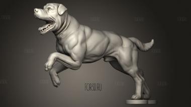 Собака 3d stl модель для ЧПУ