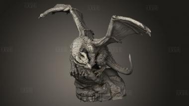Дракон на месте 3d stl модель для ЧПУ