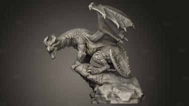 Дракон на месте 3d stl модель для ЧПУ