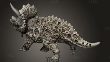 Немертвый Трицератопс 3d stl модель для ЧПУ