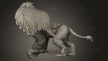 Гномы Карликовый Всадник на Грифоне с отдельно 3d stl модель для ЧПУ