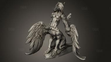 Стихийные Существа Смерть Сфинкса 3d stl модель для ЧПУ