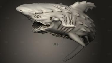 Большая Белая Акула 3d stl модель для ЧПУ