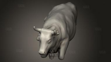 Средневековая Деревенская Корова На Скотном дворе 3d stl модель для ЧПУ