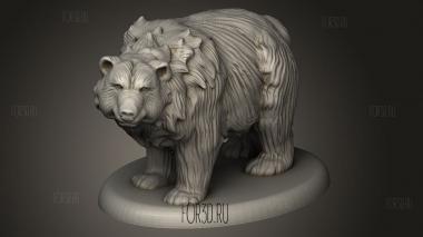 Зверь Медведь 3d stl модель для ЧПУ