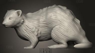 Зверь Хорек 3d stl модель для ЧПУ
