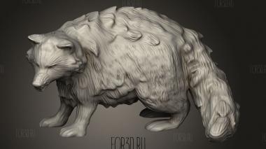 Зверь Енот 3d stl модель для ЧПУ