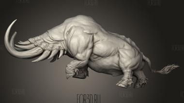 Голодный конь полон 3d stl модель для ЧПУ