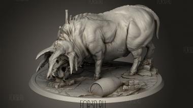 Продажная Свинья Ест 3d stl модель для ЧПУ