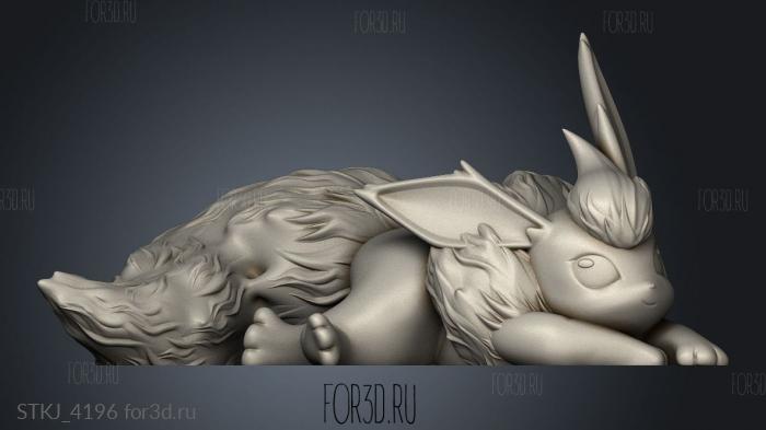 flareon Lying stl model for CNC