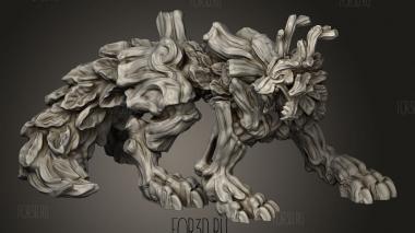 Лесной Волк 3d stl модель для ЧПУ