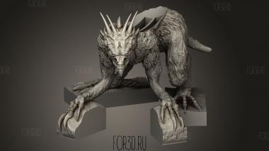 Привратный Крылатый Демон с 3d stl модель для ЧПУ