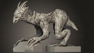Привратный Крылатый Демон с 3d stl модель для ЧПУ