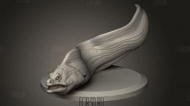 Гигантский морской угорь с открытой челюстью 3d stl модель для ЧПУ