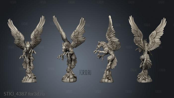 Heaven Hath Griffin Attacking stl model for CNC