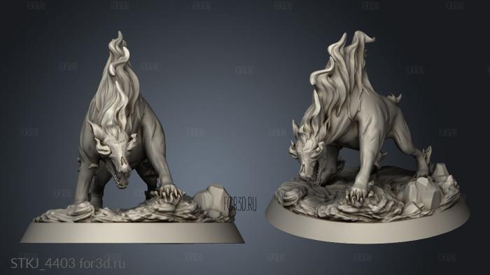 Hell Hounds BAM Hound Flame stl model for CNC