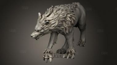 Звери волчьи 3d stl модель для ЧПУ