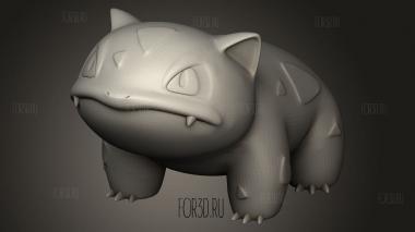 Бульбазавр 3d stl модель для ЧПУ