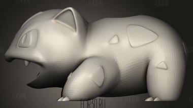 Бульбазавр 3d stl модель для ЧПУ