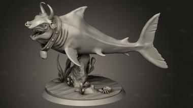 Королевство Глубин Меуо Мифическая Акула-Корова 3d stl модель для ЧПУ
