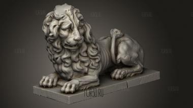 Лев в парке Наверху 3d stl модель для ЧПУ
