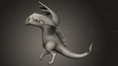 Поза Лугии 3d stl модель для ЧПУ