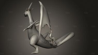 Мега чаризард 3d stl модель для ЧПУ