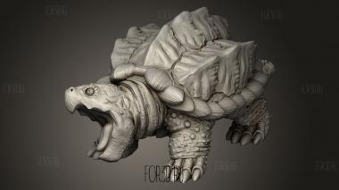 Одна Щелкающая Черепаха 3d stl модель для ЧПУ