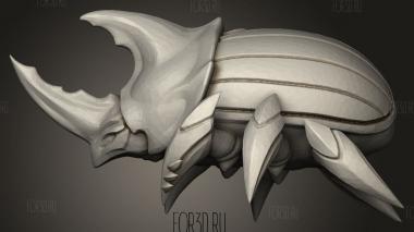 Скарабей с Разбросанной местностью 3d stl модель для ЧПУ