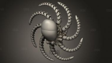 Гладкий Осьминог 3d stl модель для ЧПУ