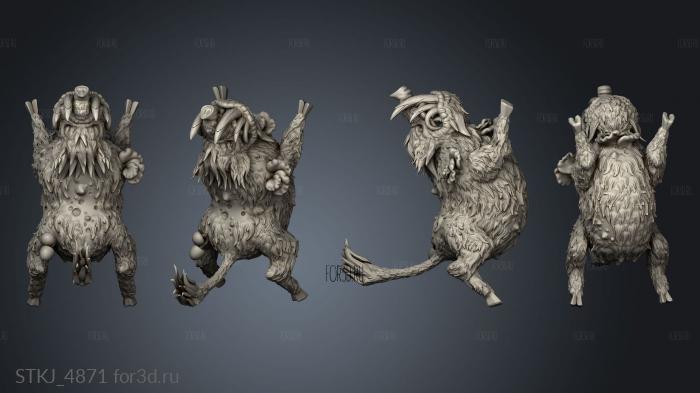 Orc King Boars Feral Boars stl model for CNC