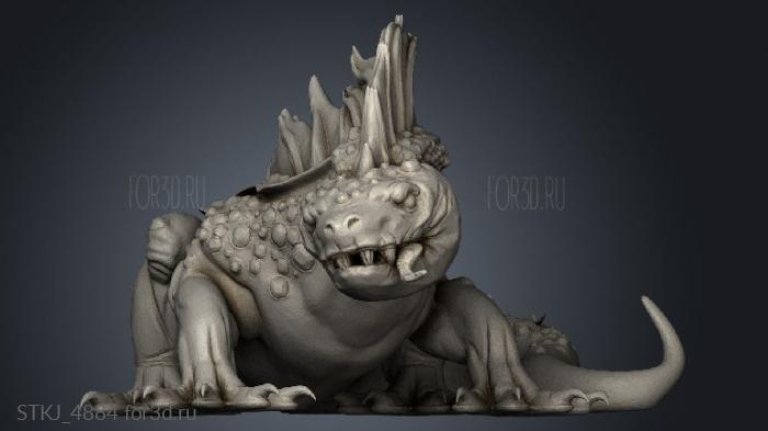 Orc King Fire Salamander stl model for CNC