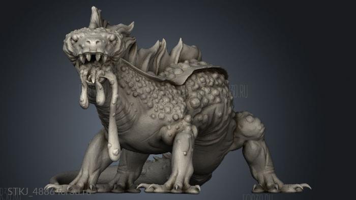 Orc King Fire Salamander stl model for CNC