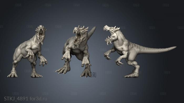 Orc King Raptors Dinos stl model for CNC