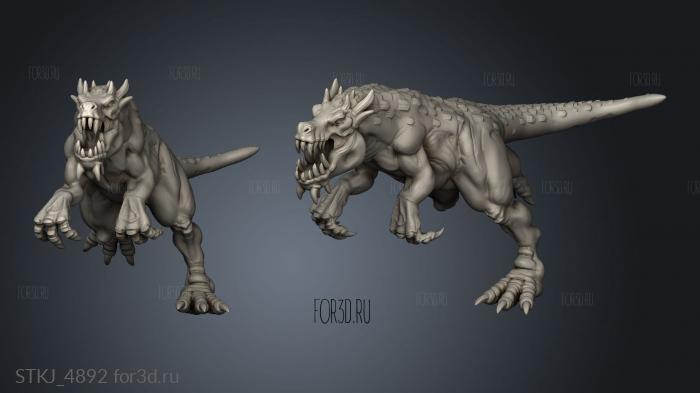 Orc King Raptors Dinos stl model for CNC