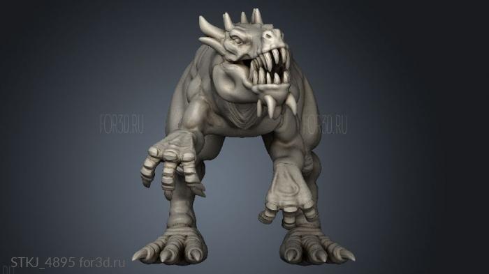 Orc King Raptors Dinos stl model for CNC