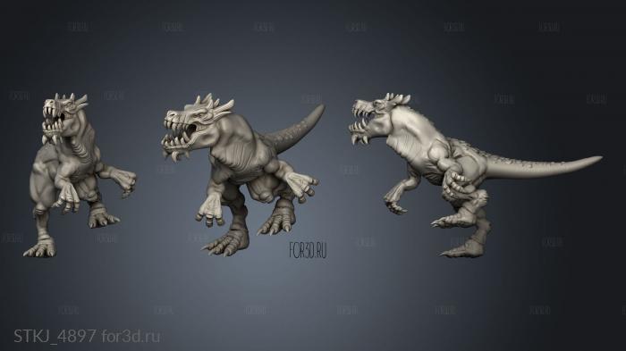 Orc King Raptors Dinos stl model for CNC