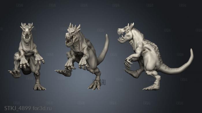 Orc King Raptors Dinos stl model for CNC