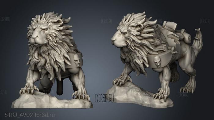 Orc King Solar Lion stl model for CNC