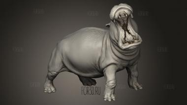 Потагриффмус бегемот 3d stl модель для ЧПУ