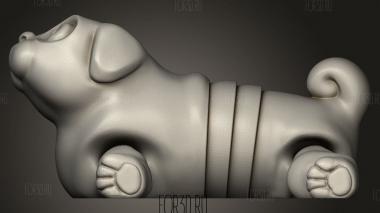Мопс Маленький 3d stl модель для ЧПУ