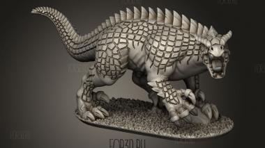 Наездник на бегемозавре-рептилии 3d stl модель для ЧПУ