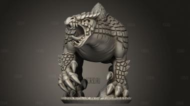 Наездник на бегемозавре-рептилии 3d stl модель для ЧПУ