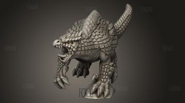 Наездник на бегемозавре-рептилии 3d stl модель для ЧПУ