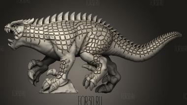Наездник на бегемозавре-рептилии 3d stl модель для ЧПУ