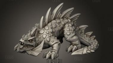 Огненные ящерицы ящерица 3d stl модель для ЧПУ