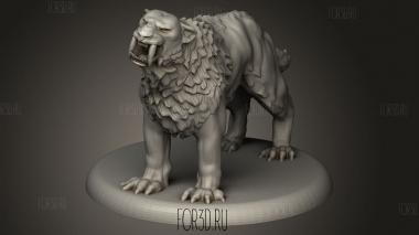 Саблезубый Тигр 3d stl модель для ЧПУ